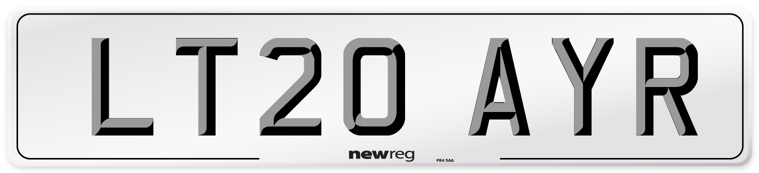 LT20 AYR Number Plate from New Reg
